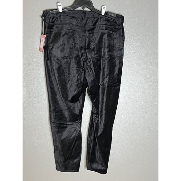 Jen7 By 7 For All Mankind Ankle‎ Skinny Velvet Pants Size 16 Black MSRP $109 - Picture 5 of 5